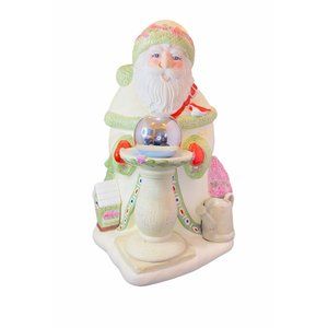 Pfaltzgraff Naturewood Holiday Accents Santa Gardener Very Large Cookie Jar